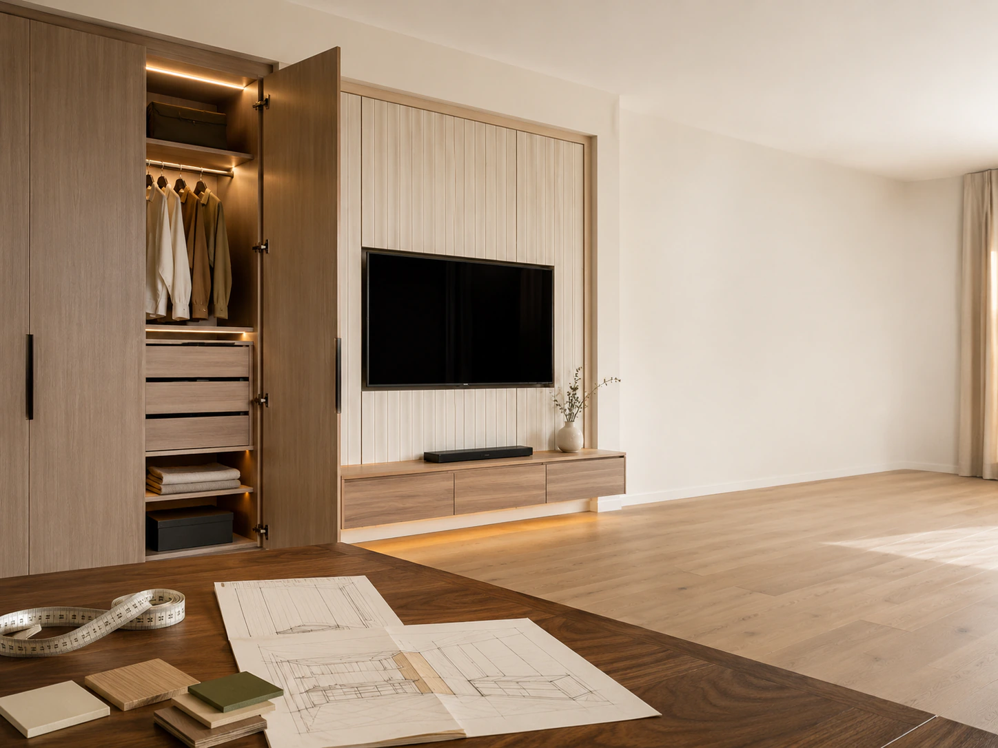 Özel üretim gardırop ve TV ünitesi